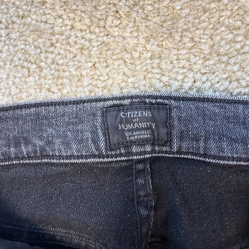 Citizens of Humanity Rocket Mid Rise Skinny Jeans Womens Size 26 Black Gray F681